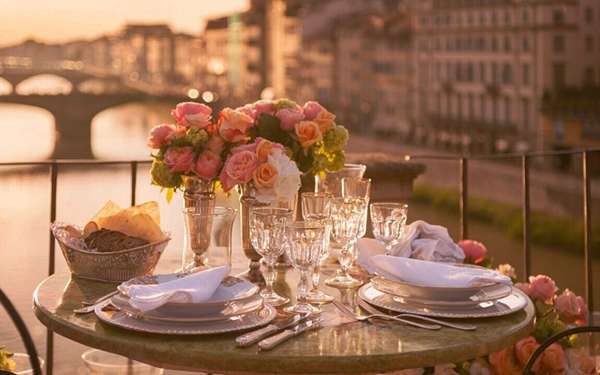 「老桥Ponte Vecchio」私人露台上的米其林金色晚餐 · 5